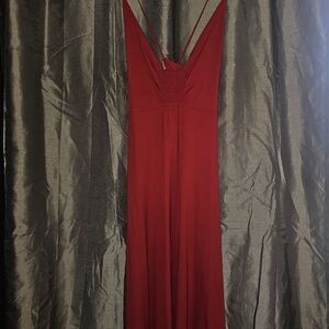Express Red Backless Dress